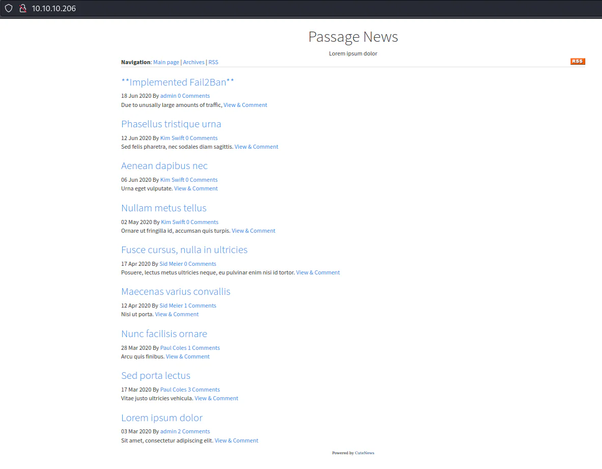 HackTheBox “Passage” Walkthrough, figure 3