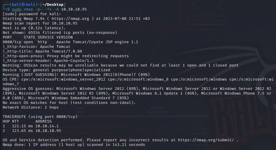 HackTheBox “Jerry” Walkthrough, figure 2