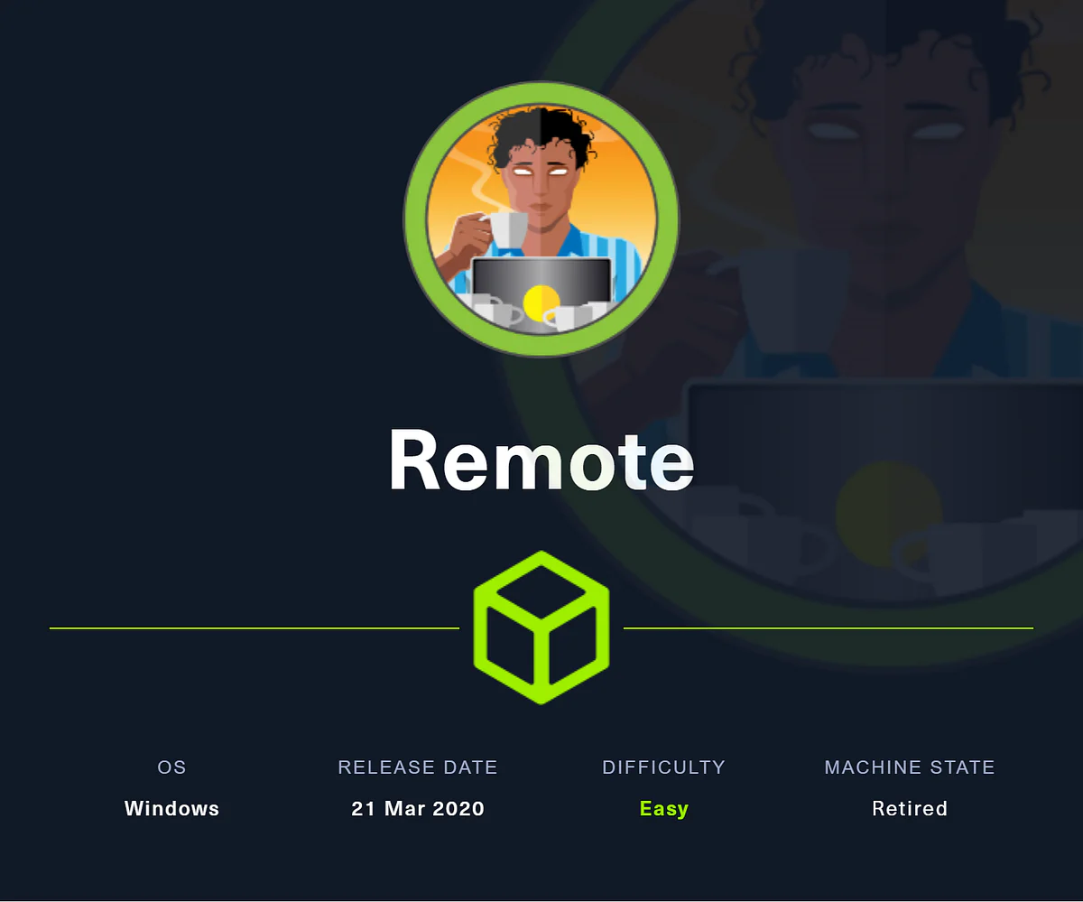 HackTheBox “Remote” Walkthrough, figure 1