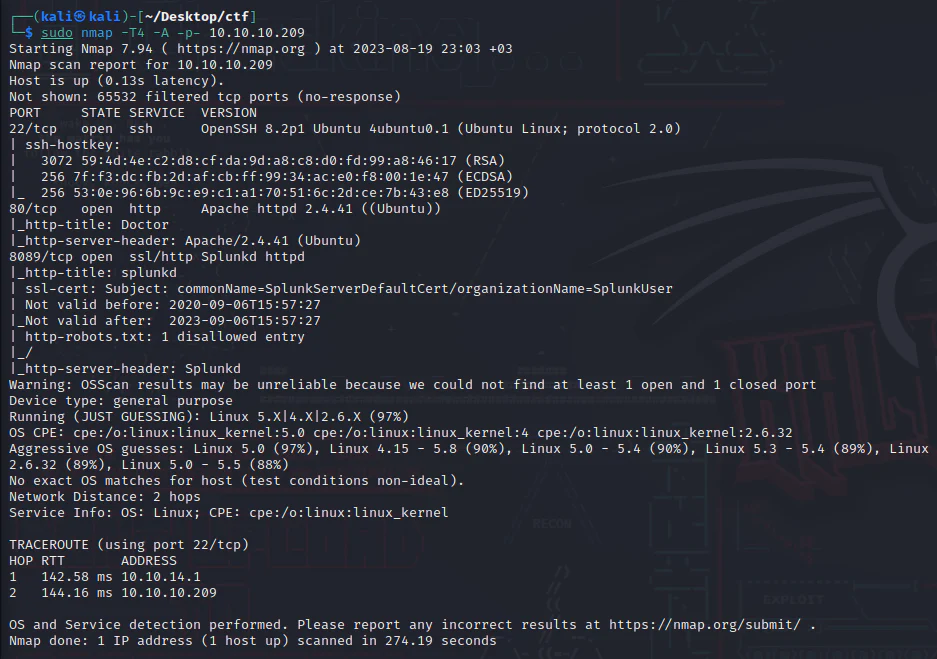HackTheBox “Doctor” Walkthrough, figure 2
