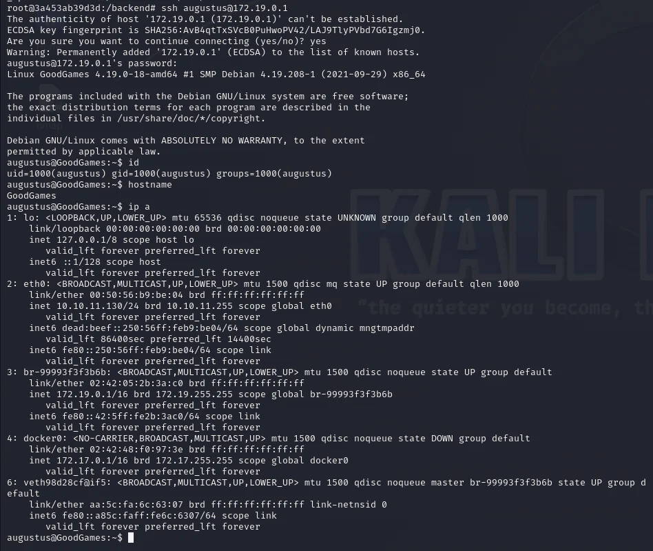 HackTheBox “GoodGames” Walkthrough, figure 22