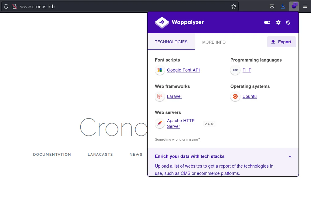 HackTheBox “Cronos” Walkthrough, figure 9