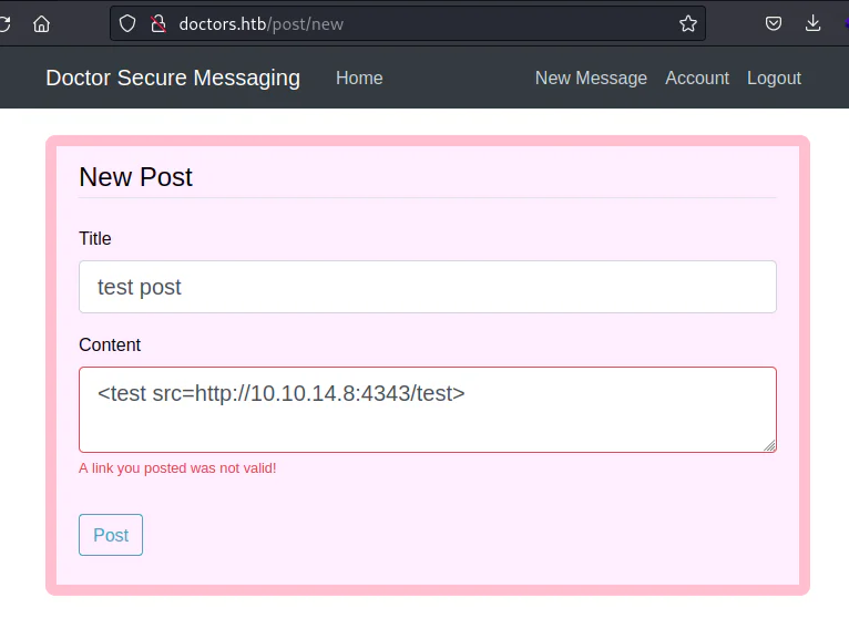 HackTheBox “Doctor” Walkthrough, figure 8