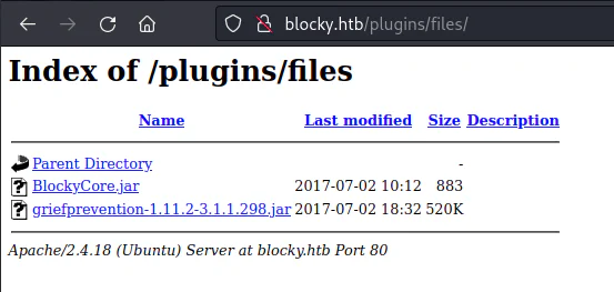 HackTheBox “Blocky” Walkthrough, figure 4