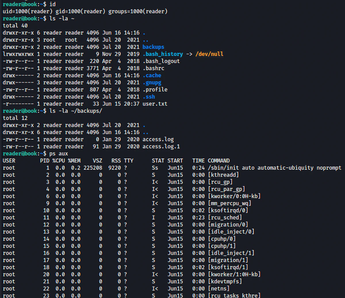 HackTheBox “Book” Walkthrough, figure 10
