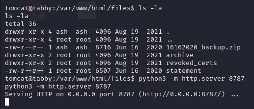 HackTheBox “Tabby” Walkthrough, figure 16