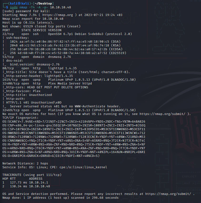 HackTheBox “Mirai” Walkthrough, figure 2