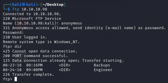 HackTheBox “Access” Walkthrough, figure 3