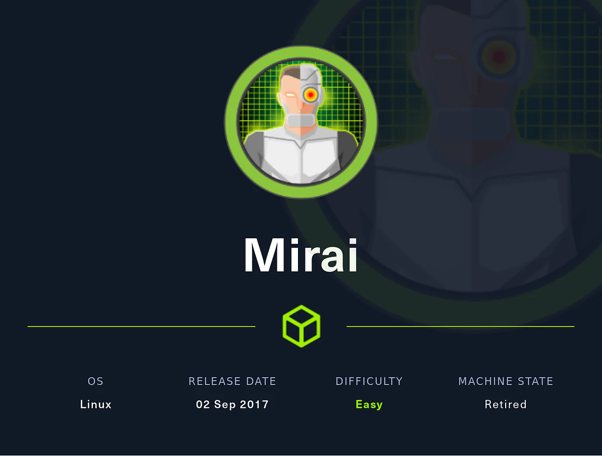 HackTheBox “Mirai” Walkthrough, figure 1