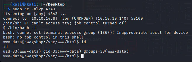 HackTheBox “SwagShop” Walkthrough, figure 21