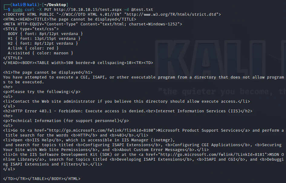 HackTheBox “Granny” Walkthrough, figure 7