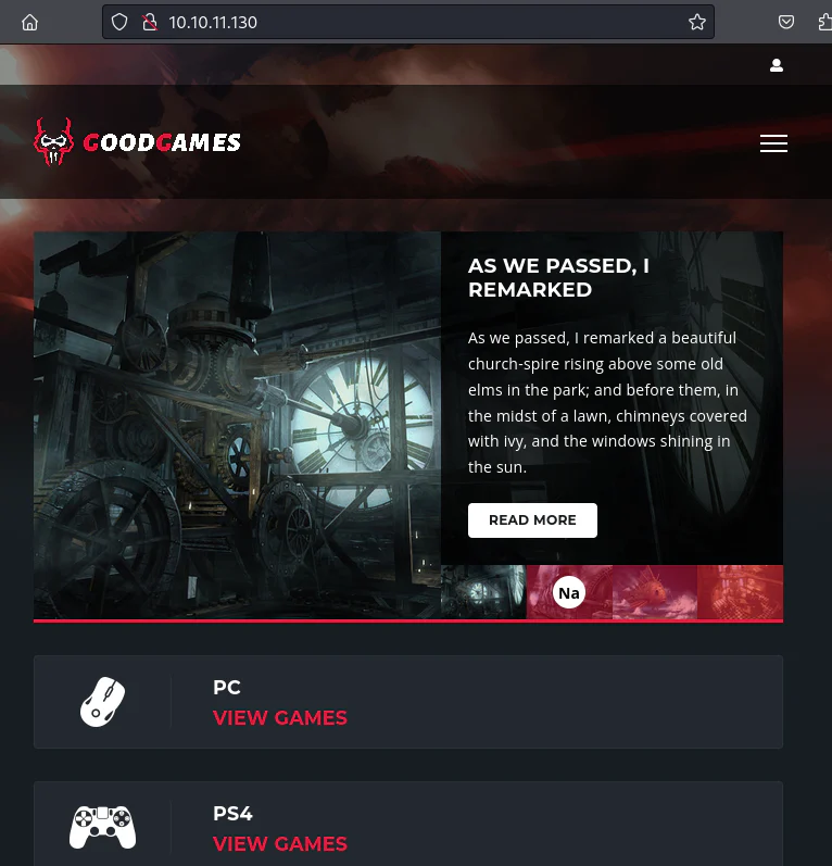 HackTheBox “GoodGames” Walkthrough, figure 3