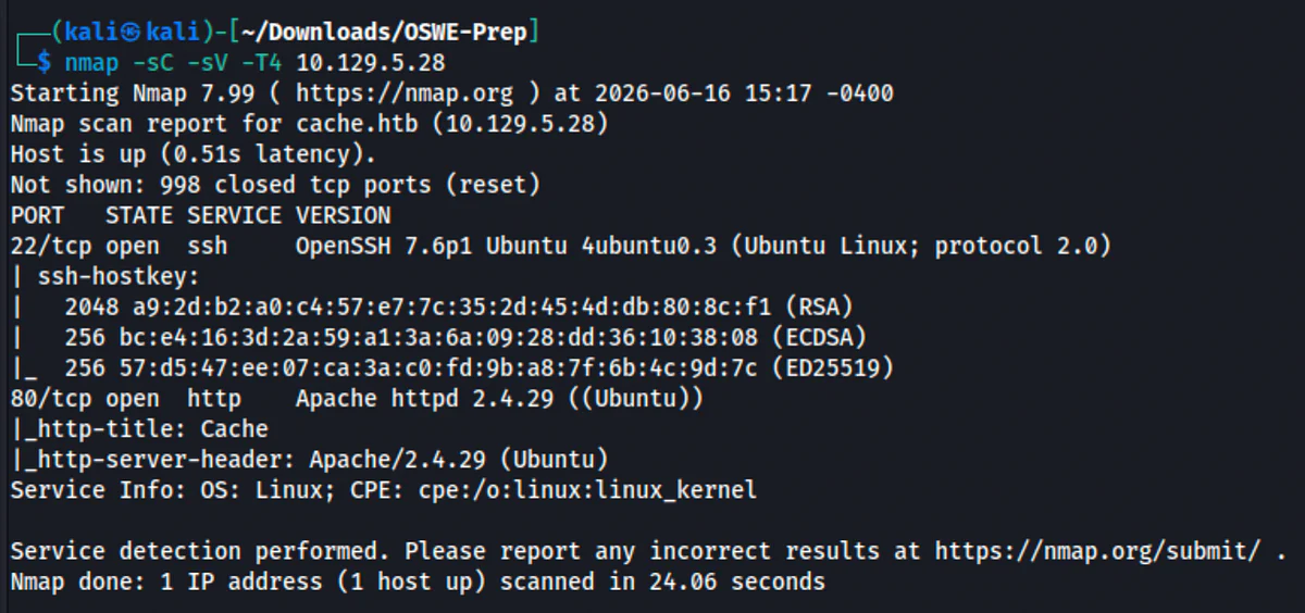 HackTheBox “Cache” Walkthrough, figure 2