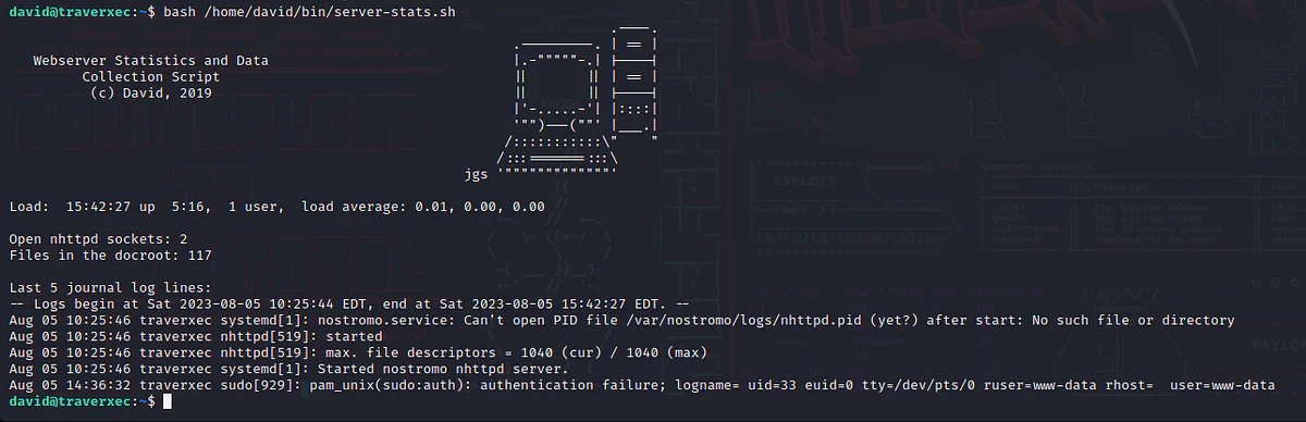 HackTheBox “Traverxec” Walkthrough, figure 16