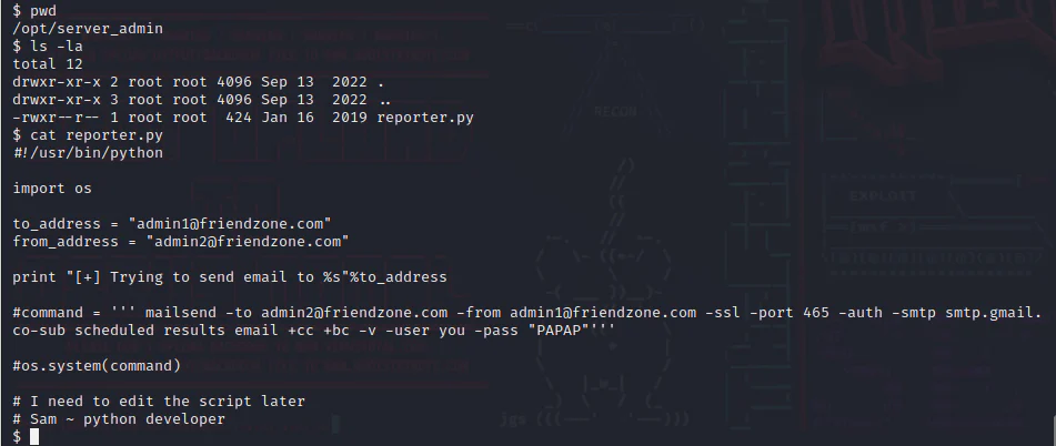 HackTheBox “FriendZone” Walkthrough, figure 18