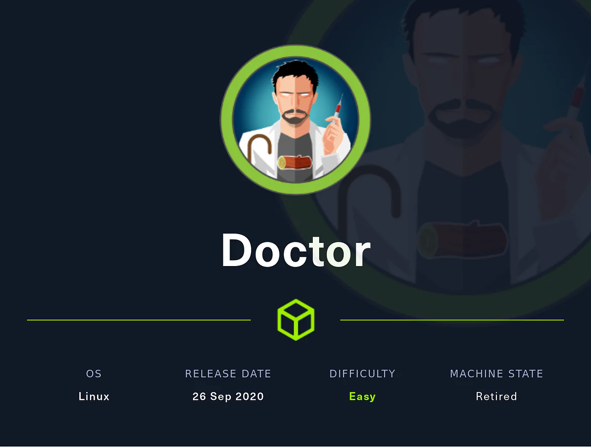 HackTheBox “Doctor” Walkthrough, figure 1