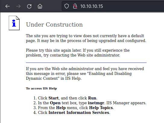 HackTheBox “Granny” Walkthrough, figure 3