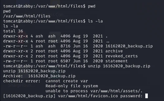 HackTheBox “Tabby” Walkthrough, figure 15
