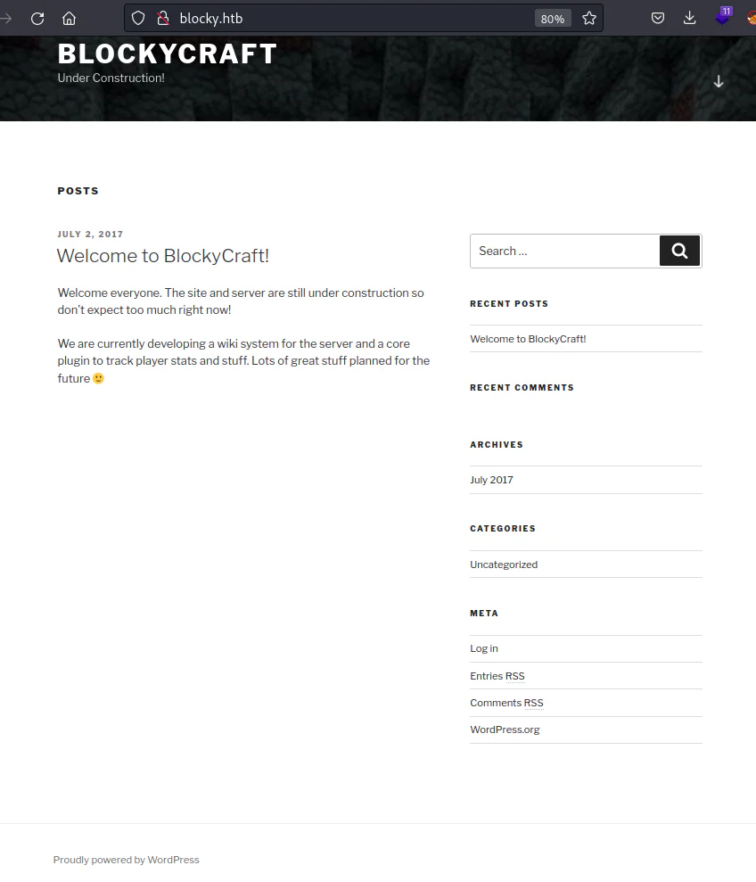 HackTheBox “Blocky” Walkthrough, figure 3