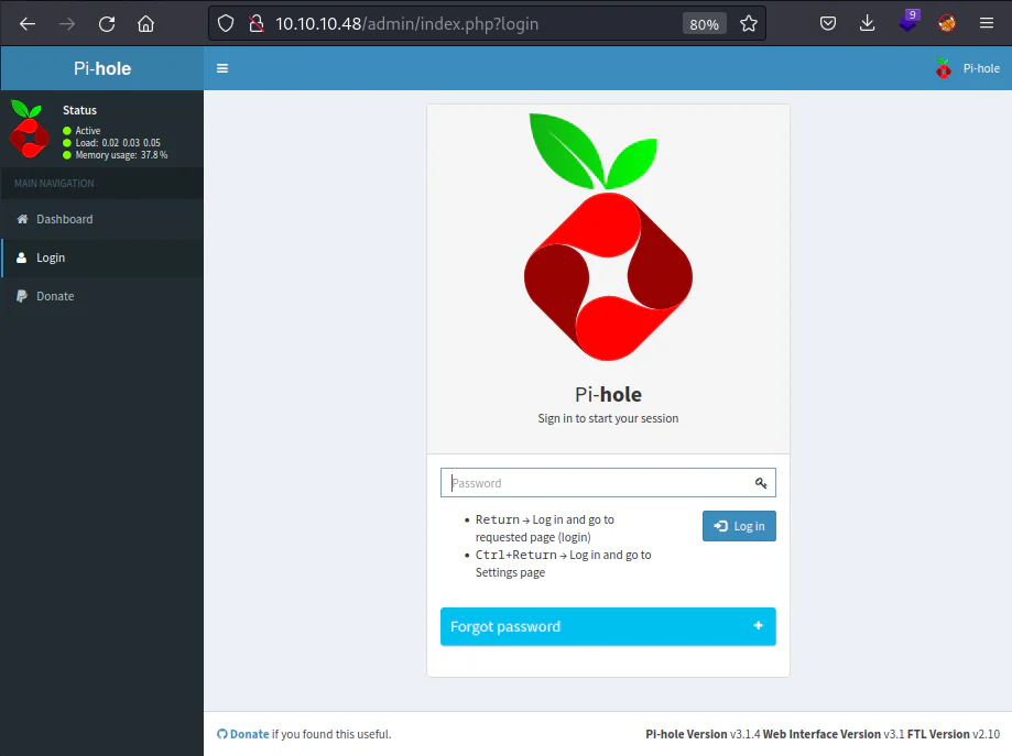 HackTheBox “Mirai” Walkthrough, figure 6