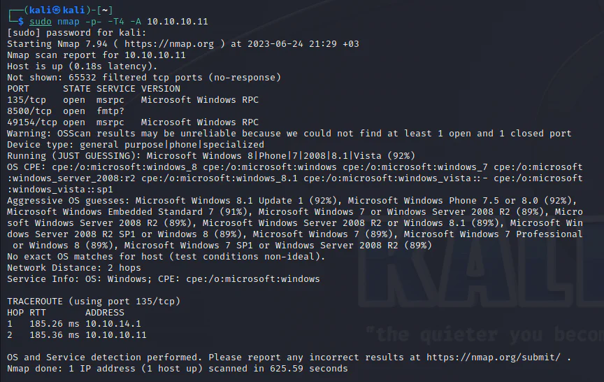 HackTheBox “Arctic” Walkthrough, figure 2