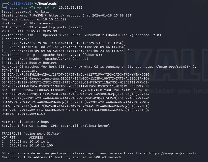 HackTheBox “BountyHunter” Walkthrough, figure 2