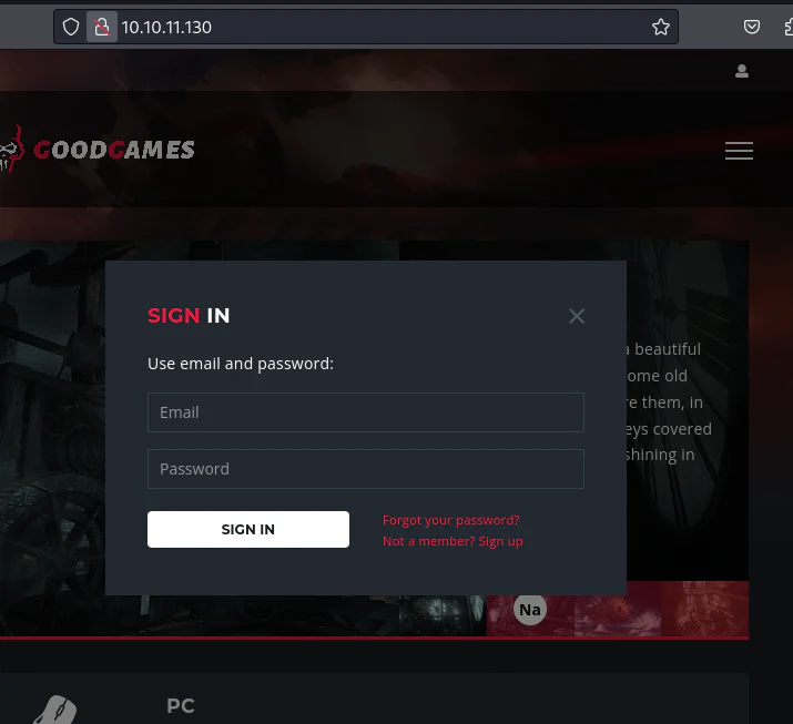 HackTheBox “GoodGames” Walkthrough, figure 4