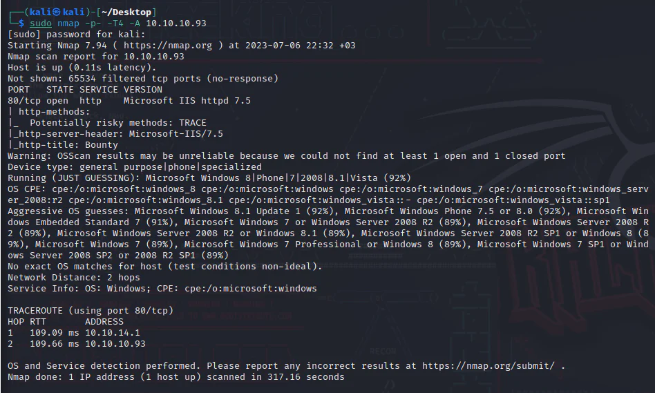 HackTheBox “Bounty” Walkthrough, figure 2