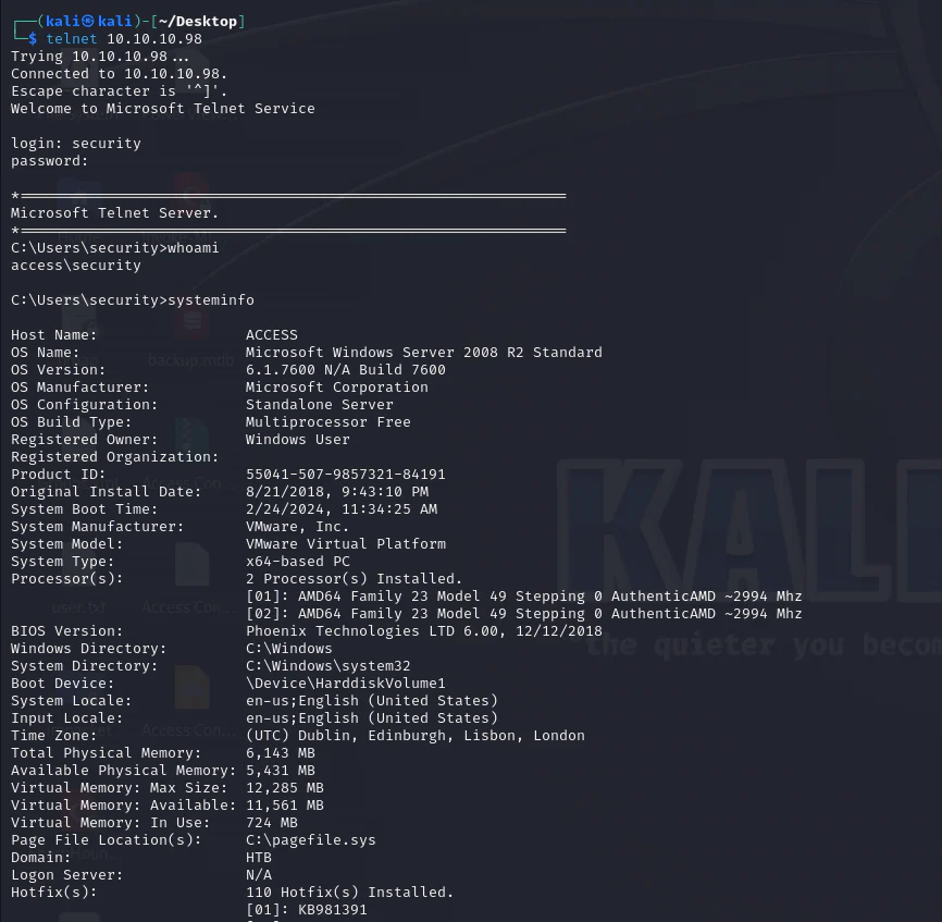 HackTheBox “Access” Walkthrough, figure 8