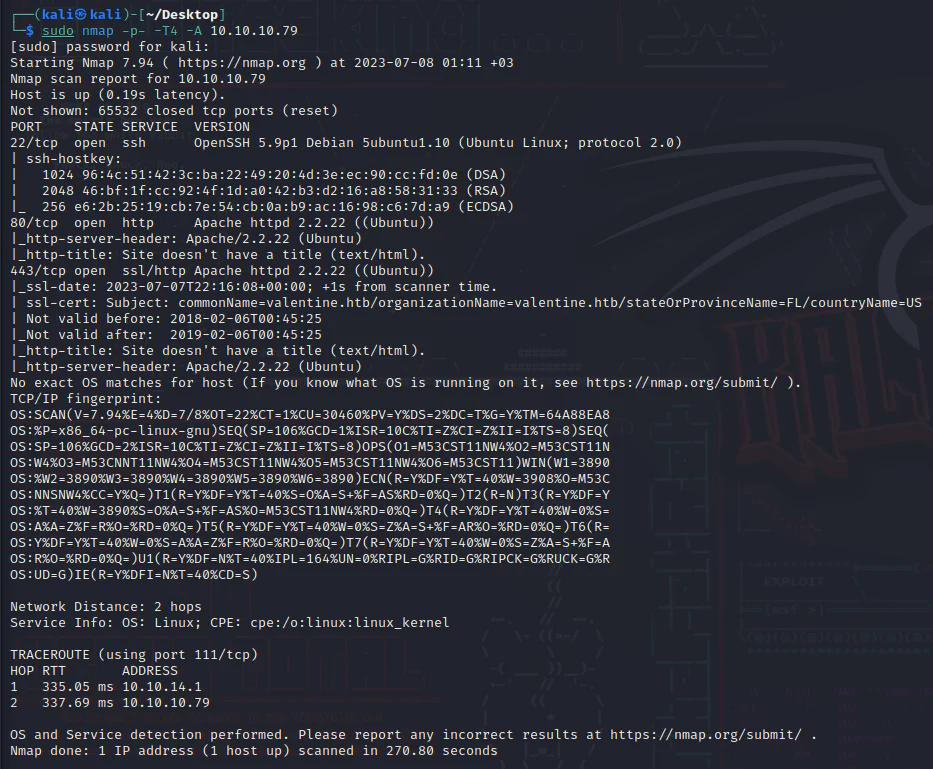 HackTheBox “Valentine” Walkthrough, figure 2