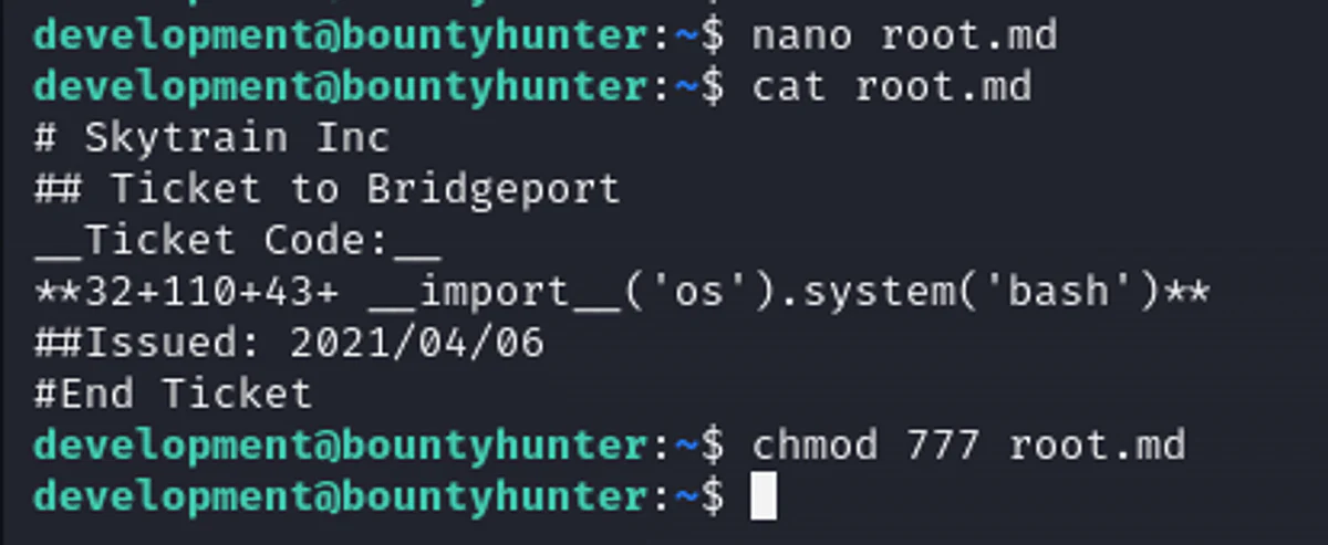 HackTheBox “BountyHunter” Walkthrough, figure 18