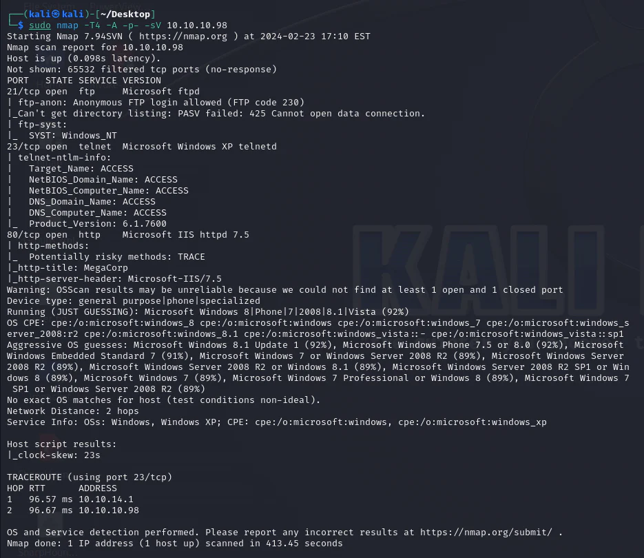 HackTheBox “Access” Walkthrough, figure 2