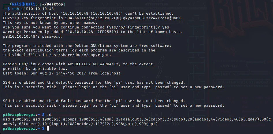 HackTheBox “Mirai” Walkthrough, figure 7