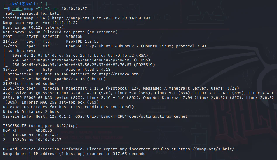 HackTheBox “Blocky” Walkthrough, figure 2