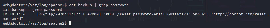 HackTheBox “Doctor” Walkthrough, figure 15