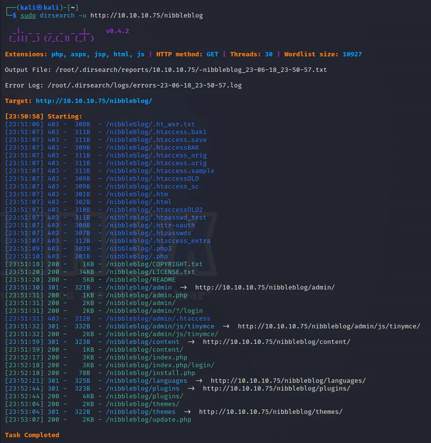 HackTheBox “Nibbles” Walkthrough, figure 7