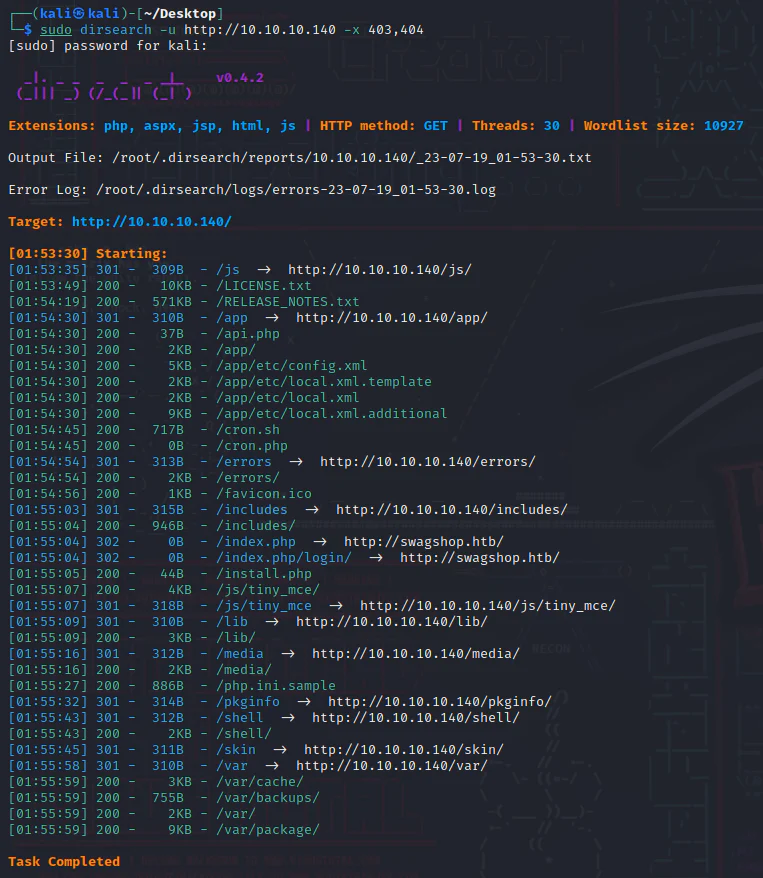 HackTheBox “SwagShop” Walkthrough, figure 6