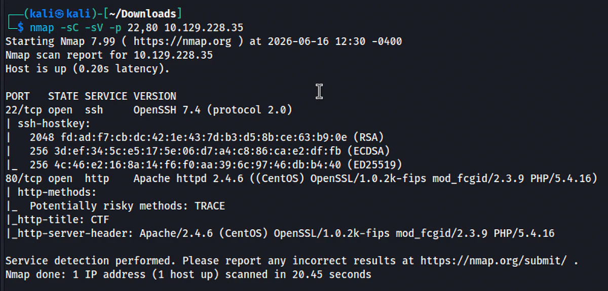 HackTheBox “CTF” Walkthrough, figure 2