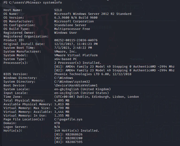 HackTheBox “Silo” Walkthrough, figure 19