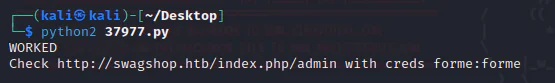 HackTheBox “SwagShop” Walkthrough, figure 11
