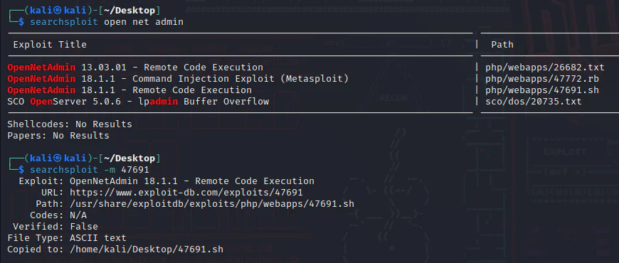 HackTheBox “OpenAdmin” Walkthrough, figure 6