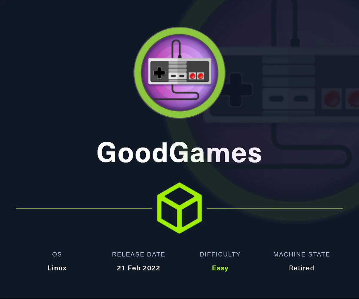 HackTheBox “GoodGames” Walkthrough, figure 1