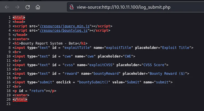 HackTheBox “BountyHunter” Walkthrough, figure 6