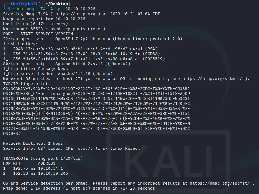 HackTheBox “Passage” Walkthrough, figure 2