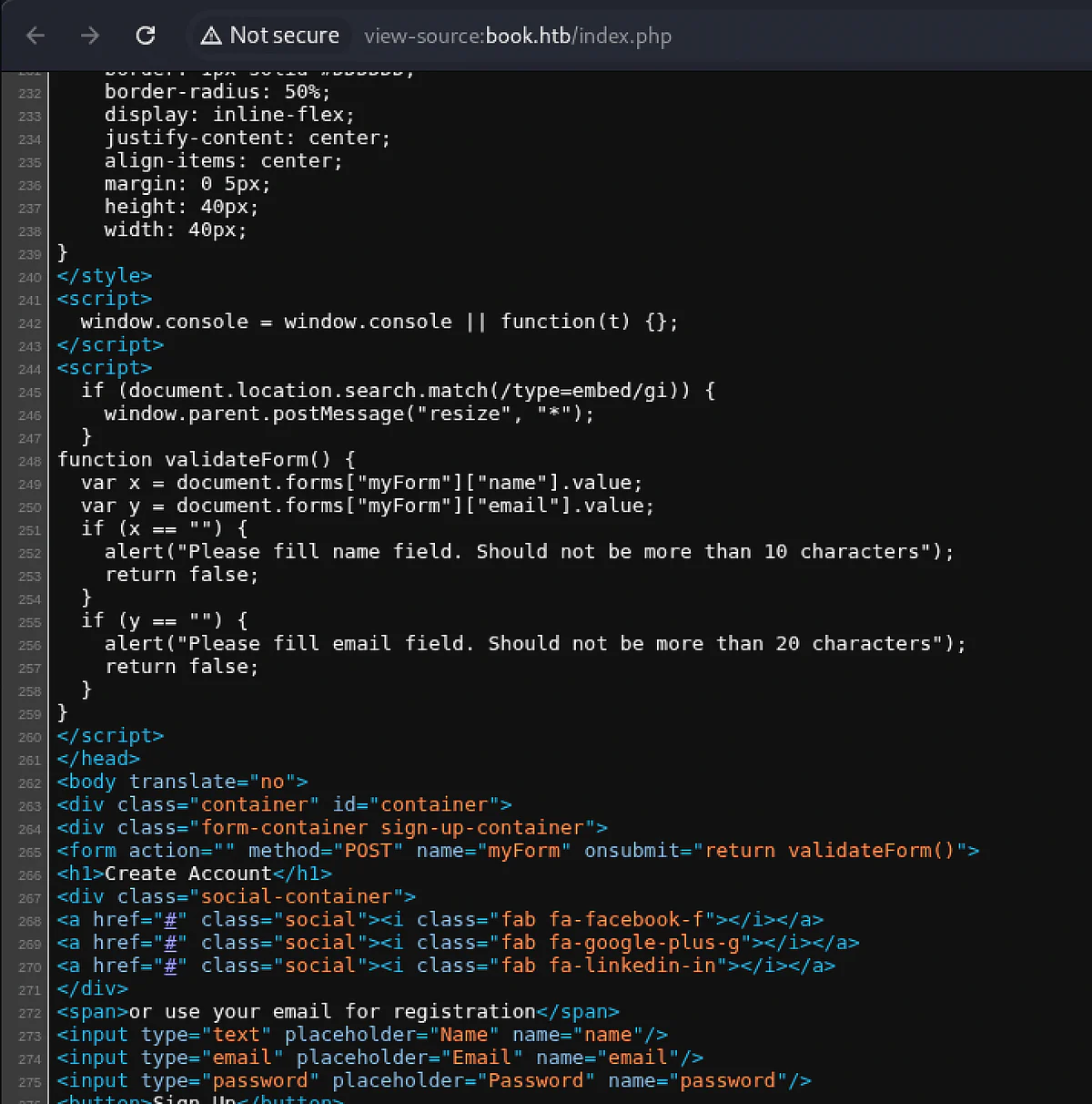 HackTheBox “Book” Walkthrough, figure 4
